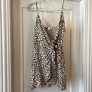 Cheetah Print Wrap Dress